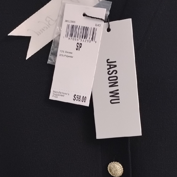 NWT Jason Wu Black Sleeveless Blouse with Gold Buttons Size Small P - Picture 3 of 4